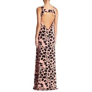 Rachel Pally Maxi Jersey Animal Print Dress in Peach Cheetah, Size Small
